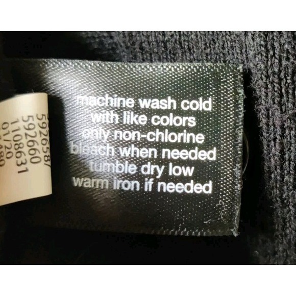 Lane Bryant Women's Button Up Cardigan Black Round Neck Long Sleeve Size 22/24 - Picture 5 of 5